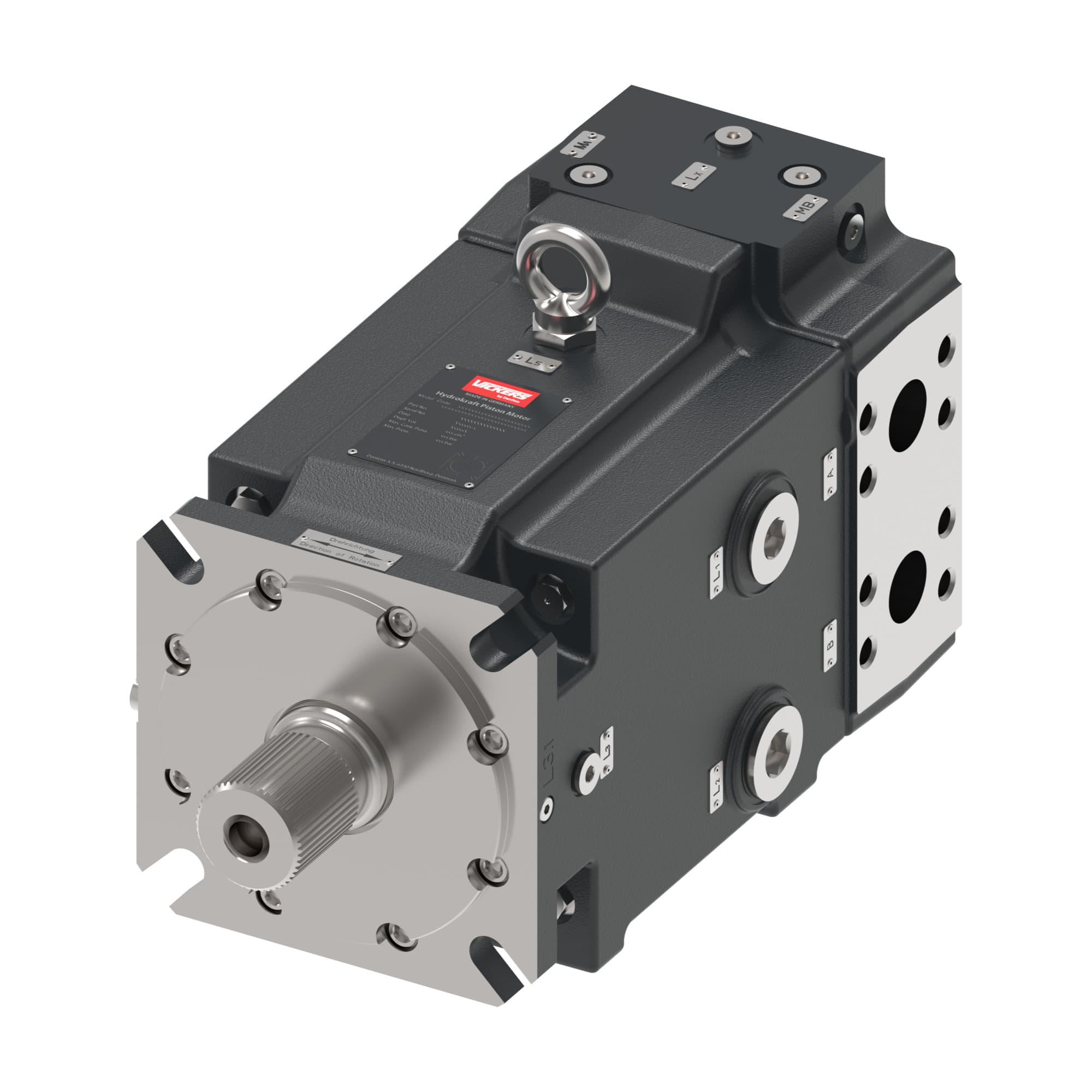 Motor a pistones Vickers Hydrokraft MVW & MFW desplazamiento fijo y variable