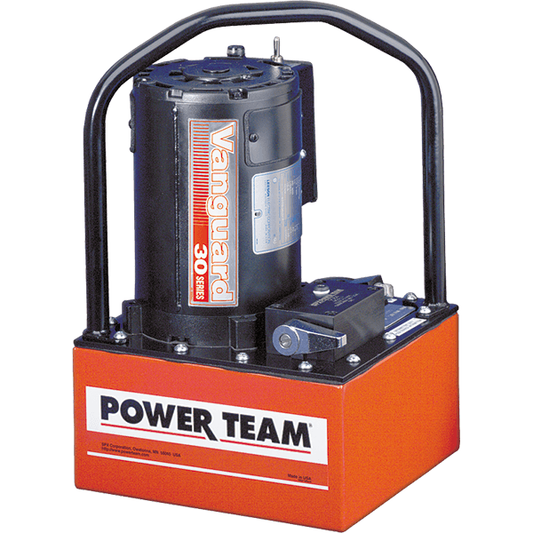 Bomba PowerTeam Serie PE - Eléctricas - Desplazamiento hidráulico de 10 a 420 pulg.3 /min.
