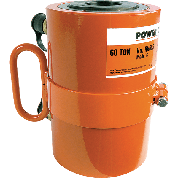 Cilindro PowerTeam Serie RH de 10 a 100 Tns (con orificio central)